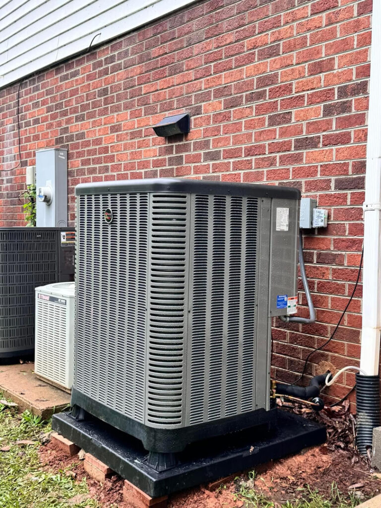 air conditioner installed outside of a Virginia home
