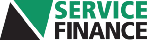 Service Finance logo with a green and black geometric design on the left, and the words “SERVICE” in green and “FINANCE” in black to the right, representing trusted finance options for your needs.